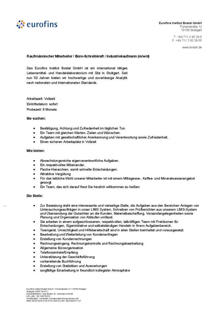 Kaufmann für Büromanagement (m/w/d)